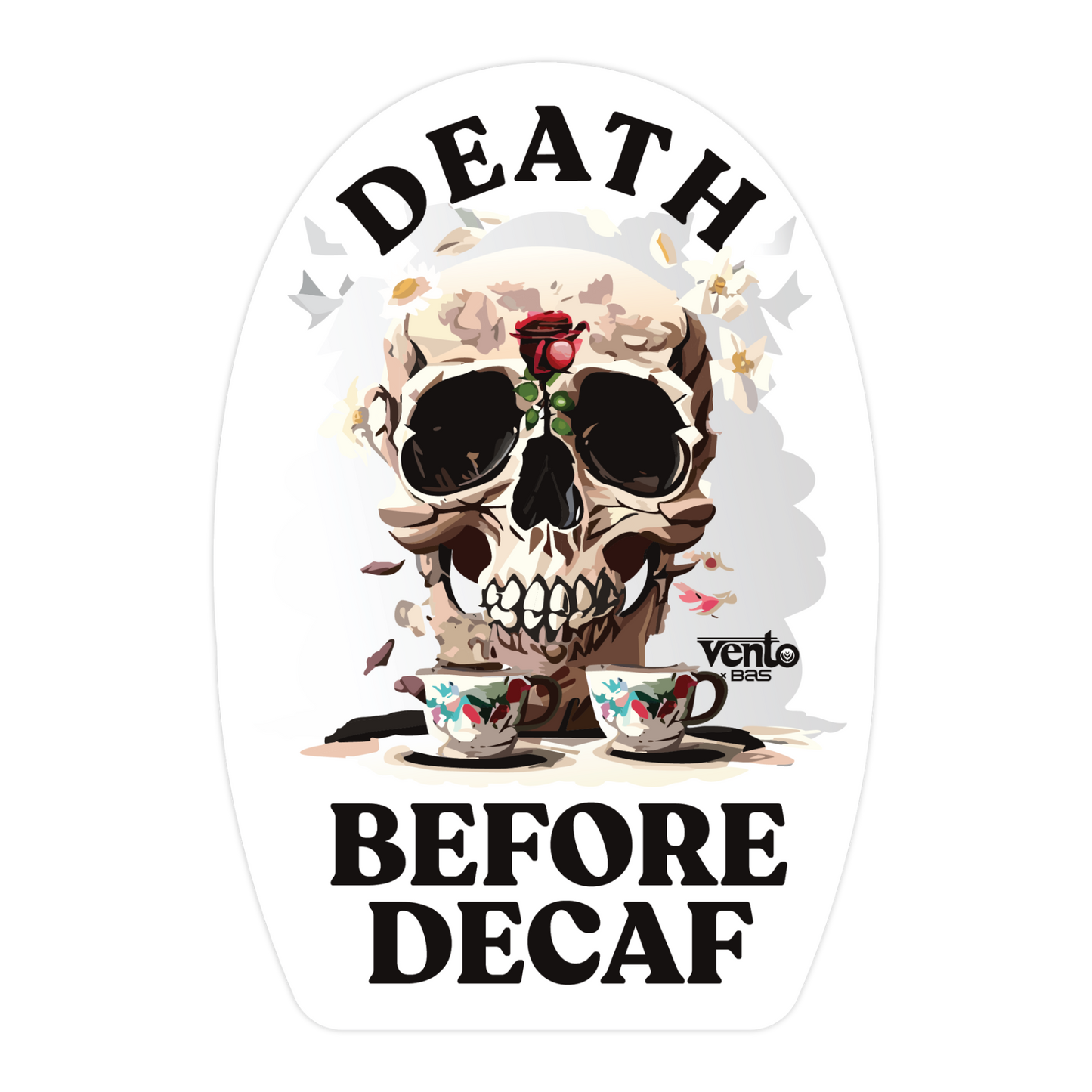 Death Before Decaf Sticker